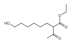 ethyl 2-acetyl-8-hydroxyoctanoate结构式