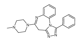 5-(4-methylpiperazin-1-yl)-1-phenyl-4H-[1,2,4]triazolo[4,3-a][1,5]benzodiazepine结构式