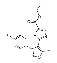 ethyl 5-[3-(4-fluorophenyl)-5-methyl-1,2-oxazol-4-yl]-1,3,4-oxadiazole-2-carboxylate Structure