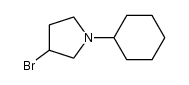 3-bromo-1-cyclohexylpyrrolidine Structure