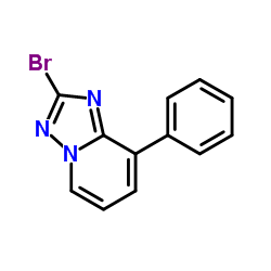 2-溴-8-苯基-[1,2,4]三唑并[1,5-a]吡啶结构式