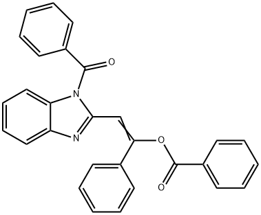 Methanone, [2-[2-(benzoyloxy)-2-phenylethenyl]-1H-benzimidazol-1-yl]phenyl- structure