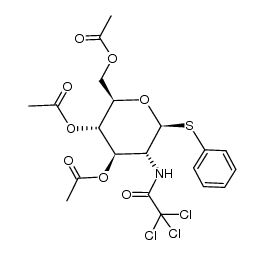 phenyl 3,4,6-tri-O-acetyl-2-deoxy-1-thio-2-trichloroacetamido-β-D-glucopyranoside Structure