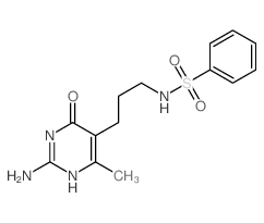 Benzenesulfonamide,N-[3-(2-amino-1,6-dihydro-4-methyl-6-oxo-5-pyrimidinyl)propyl]- structure