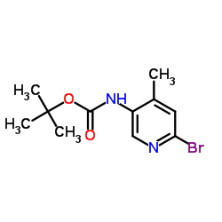 2-Methyl-2-propanyl (6-bromo-4-methyl-3-pyridinyl)carbamate结构式