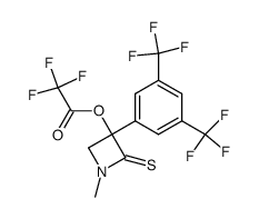 Trifluoro-acetic acid 3-(3,5-bis-trifluoromethyl-phenyl)-1-methyl-2-thioxo-azetidin-3-yl ester结构式