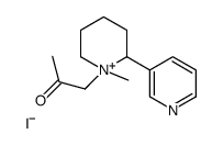 1-(1-methyl-2-pyridin-3-ylpiperidin-1-ium-1-yl)propan-2-one,iodide Structure