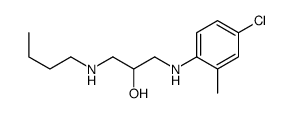 1-(Butylamino)-3-(4-chloro-o-toluidino)-2-propanol结构式