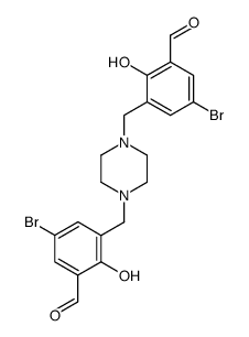 6,6'-(piperazine-1,4-diyldimethylene)bis(4-bromo-2-formylphenol) Structure