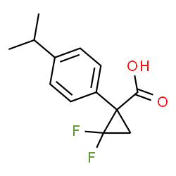 2,2-difluoro-1-(4-isopropylphenyl)cyclopropane-1-carboxylic acid structure