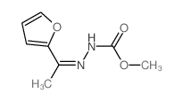 Hydrazinecarboxylicacid, 2-[1-(2-furanyl)ethylidene]-, methyl ester structure