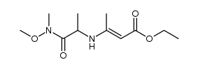 ethyl 3-(1-(N-methoxy-N-methylcarbamoyl)ethylamino)crotonate结构式