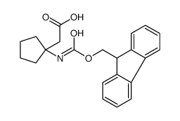 2-[1-(9H-fluoren-9-ylmethoxycarbonylamino)cyclopentyl]acetic acid Structure