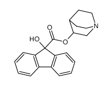 9-Hydroxy-9H-fluorene-9-carboxylic acid 1-azabicyclo[2.2.2]octan-3-yl ester结构式