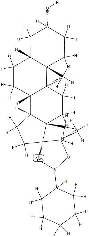 (20S)-17,20-(Cyclohexylboranediylbisoxy)-5β-pregnan-3α-ol Structure