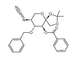 5-azido-3-O-benzoyl-4-O-benzyl-5-deoxy-1,2-O-isopropylidene-α-L-sorbopyranose Structure