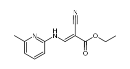 2-cyano-3-(6-methyl-pyridin-2-ylamino)-acrylic acid ethyl ester Structure