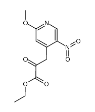 3-(2-methoxy-5-nitro-pyridin-4-yl)-2-oxo-propionic acid ethyl ester结构式