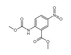 2-methoxycarbonylamino-5-nitrobenzoic acid methyl ester Structure