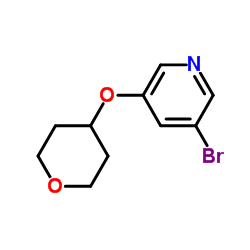 3-Bromo-5-(tetrahydro-2H-pyran-4-yloxy)pyridine Structure