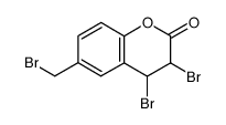 2H-1-Benzopyran-2-one, 3,4-dibromo-6-(bromomethyl)-3,4-dihydro- picture