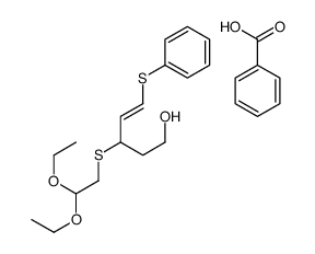 benzoic acid,3-(2,2-diethoxyethylsulfanyl)-5-phenylsulfanylpent-4-en-1-ol Structure