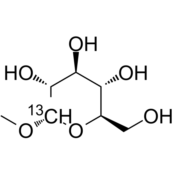 Methyl α-D-glucopyranoside-13C结构式