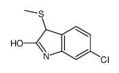 6-chloro-3-methylsulfanyl-1,3-dihydroindol-2-one结构式