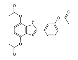 4,7-diacetoxy-2-(3-acetoxy-phenyl)-indole Structure