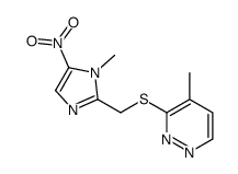 4-methyl-3-[(1-methyl-5-nitroimidazol-2-yl)methylsulfanyl]pyridazine Structure