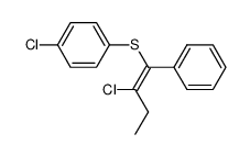 1-Chloro-4-((Z)-2-chloro-1-phenyl-but-1-enylsulfanyl)-benzene结构式