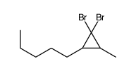 1,1-dibromo-2-methyl-3-pentylcyclopropane Structure