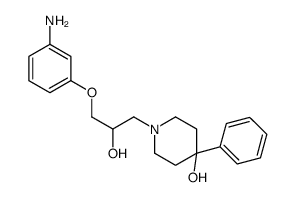 1-[3-(3-aminophenoxy)-2-hydroxypropyl]-4-phenylpiperidin-4-ol结构式