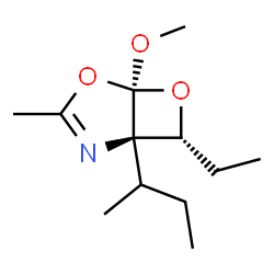 4,6-Dioxa-2-azabicyclo[3.2.0]hept-2-ene,7-ethyl-5-methoxy-3-methyl-1-(1-methylpropyl)-,(1R,5S,7R)-rel-(9CI)结构式