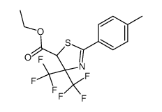 2-p-Tolyl-4,4-bis-trifluoromethyl-4,5-dihydro-thiazole-5-carboxylic acid ethyl ester结构式