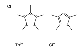 dichlorothorium,1,2,3,4,5-pentamethylcyclopenta-1,3-diene,1,2,3,4,5-pentamethylcyclopentane Structure