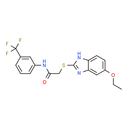 2-[(5-Ethoxy-1H-benzimidazol-2-yl)sulfanyl]-N-[3-(trifluoromethyl)phenyl]acetamide structure