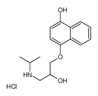 4-[2-hydroxy-3-(propan-2-ylamino)propoxy]naphthalen-1-ol,hydrochloride结构式