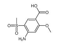 4-amino-2-methoxy-5-methylsulfonylbenzoic acid Structure