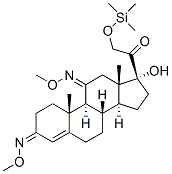 17,21-Dihydroxypregn-4-ene-3,11,20-trione bis(O-methyloxime) mono(trimethylsilyl) ether结构式