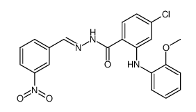 4-chloro-2-[(2-methoxyphenyl)amino]-N-[(3-nitrophenyl)methylideneamino ]benzamide structure