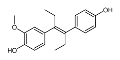 4-[4-(4-hydroxyphenyl)hex-3-en-3-yl]-2-methoxyphenol结构式