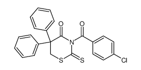 3-(4-chlorobenzoyl)-5,5-diphenyl-2-thioxo-1,3-thiazinan-4-one Structure