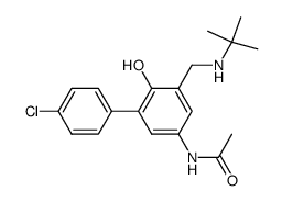 3-(4'-chlorophenyl)-4-hydroxy-5-[(tert-butylamino)methyl]acetanilide结构式