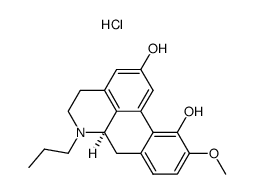 (R)-10-methoxy-6-propyl-5,6,6a,7-tetrahydro-4H-dibenzo[de,g]quinoline-2,11-diol hydrochloride Structure