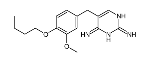 5-[(4-butoxy-3-methoxyphenyl)methyl]pyrimidine-2,4-diamine结构式