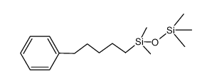 1,1,1,3,3-pentamethyl-3-(5-phenylpentyl)disiloxane结构式