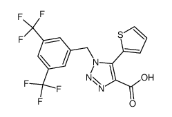 1-(3,5-bis-trifluoromethyl-benzyl)-5-thiophen-2-yl-1H-[1,2,3]triazole-4-carboxylic acid Structure