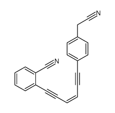 2-[6-[4-(cyanomethyl)phenyl]hex-3-en-1,5-diynyl]benzonitrile结构式