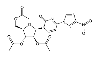 4-(3-nitro-1,2,4-triazol-1-yl)-1-(β-D-2,3,5-tri-O-acetylarabinofuranosyl)pyrimidin-2(1H)-one Structure